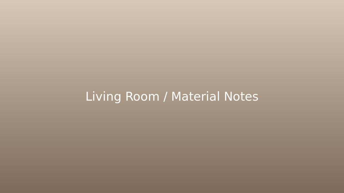 living room sofa table and material samples for comparison